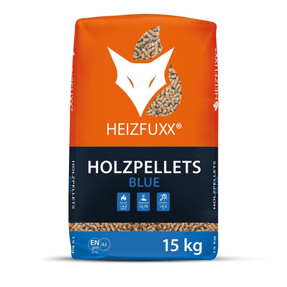 Heizfuxx Holzpellets Blue 15kg x 65 Sack 975kg Palette